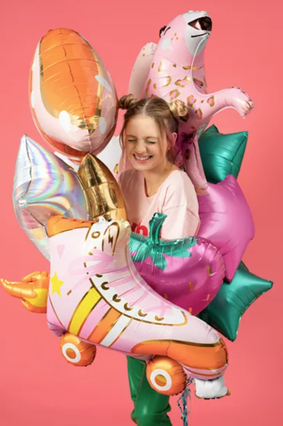 XL Folienballon Figur - Rollschuhe - 74cm x 51 cm